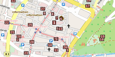 Stadtplan Historisches Kaufhaus  Freiburg