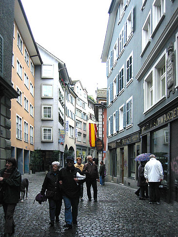 Einkaufsstraße in Zürich Fotos