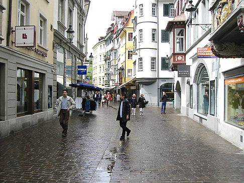 Einkaufsstraße in Sankt Gallen Foto 