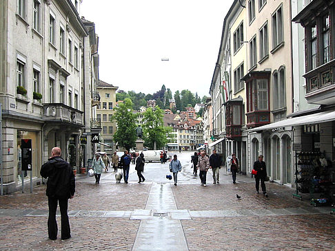 Einkaufsstraße in Sankt Gallen Fotos