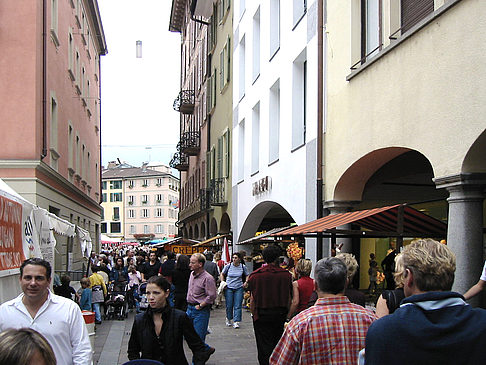 Einkaufstraße in Lugano Fotos