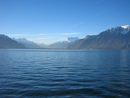 Fotos Blick über Wasser | Vevey